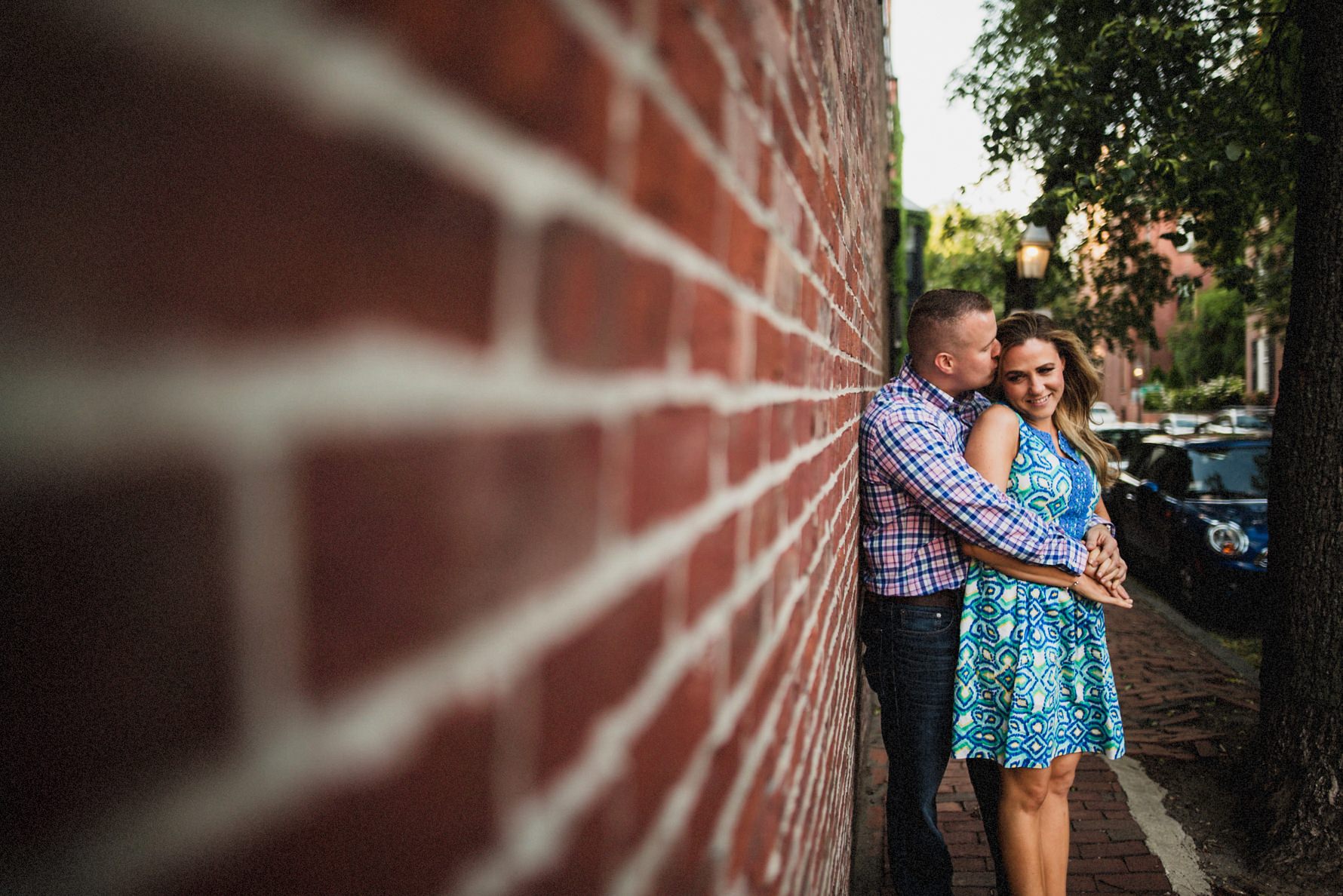 photos around beacon hill,summer engagement in boston,