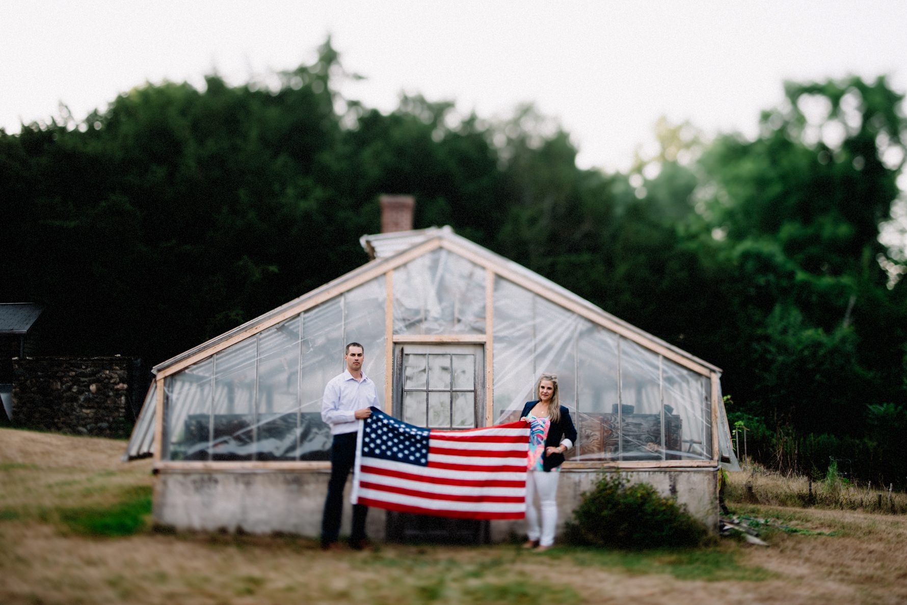 engagement photo at glen magna farms