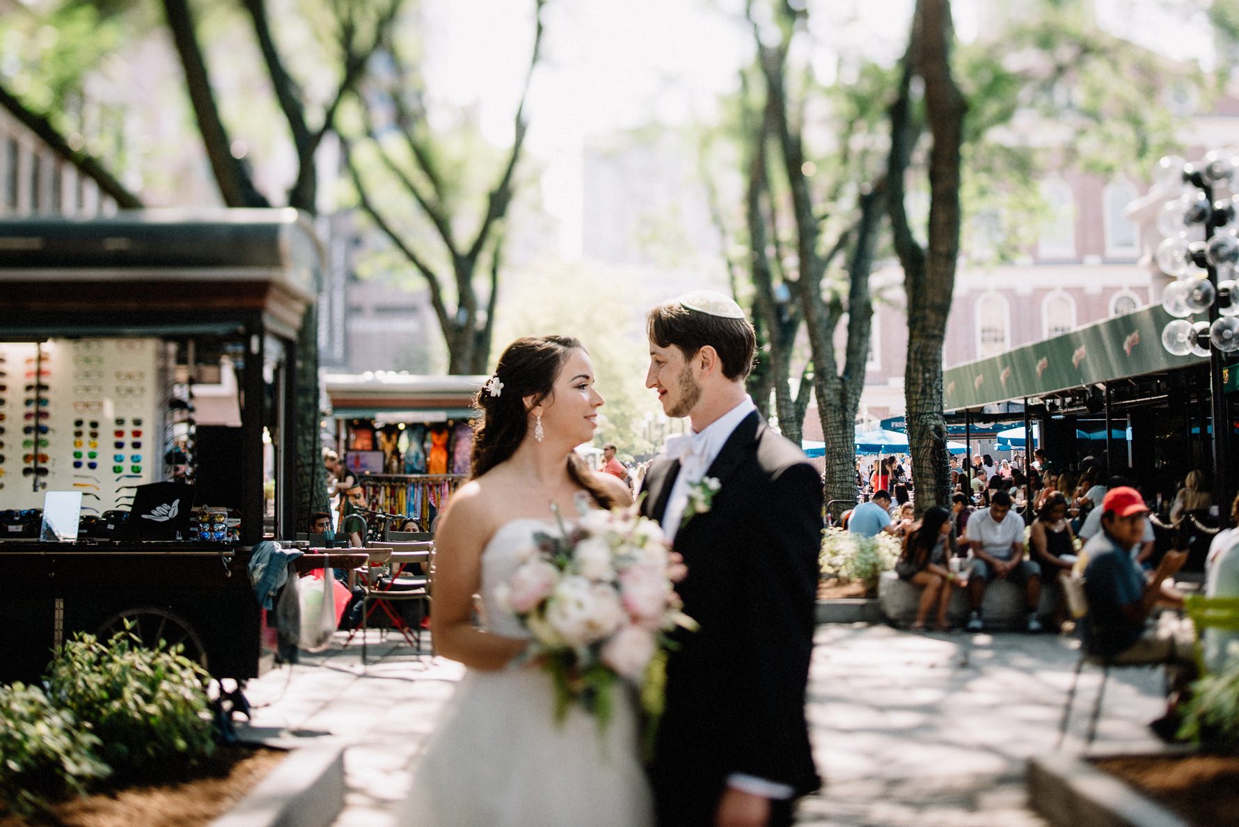 bride and groom faneuil hall,