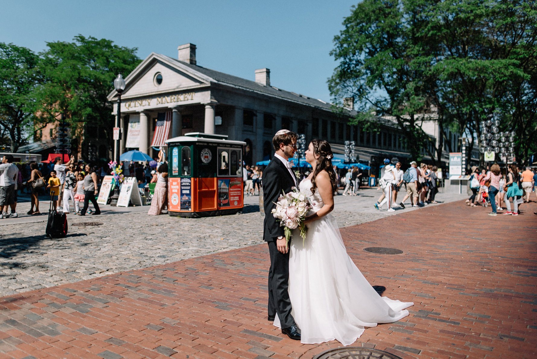 quincy market bride and groom,