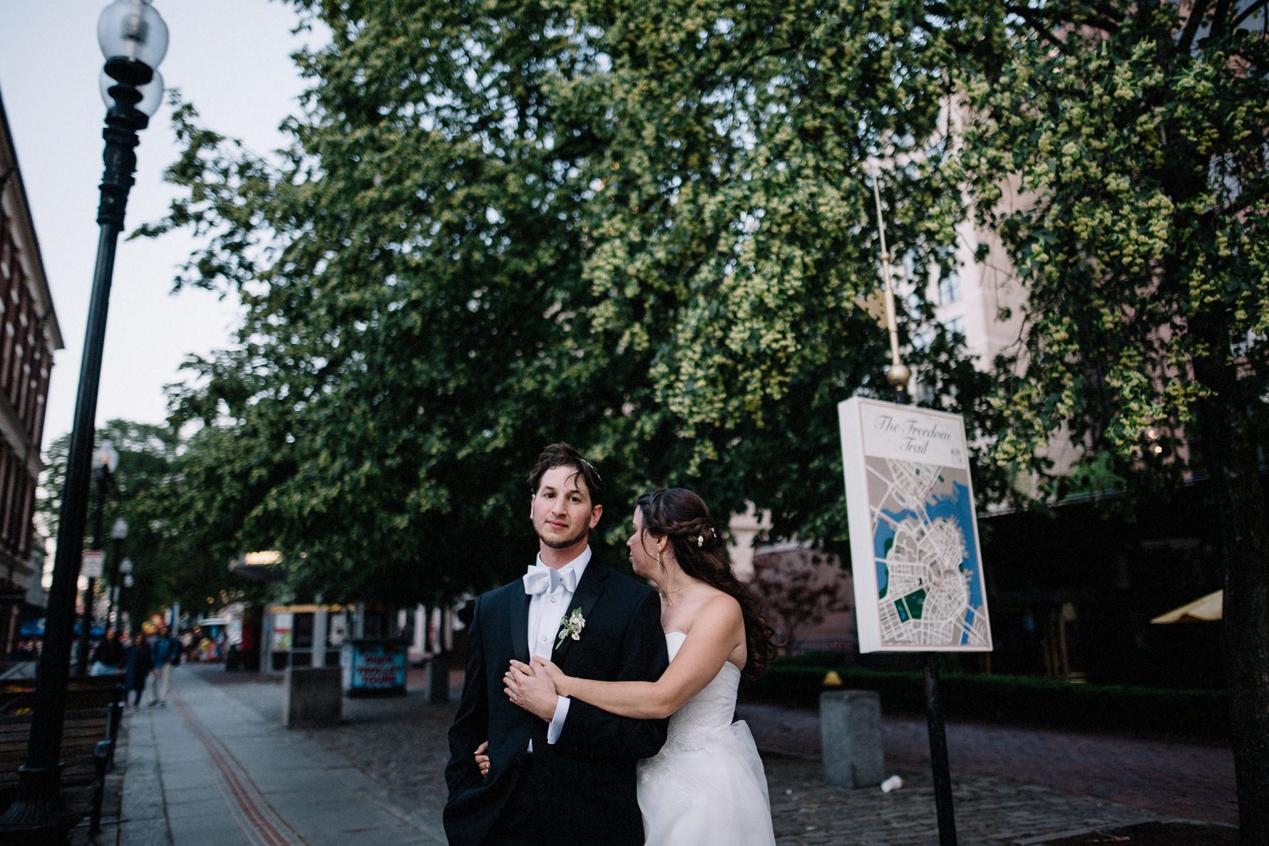 faneuil hall sunset photos during state room wedding,