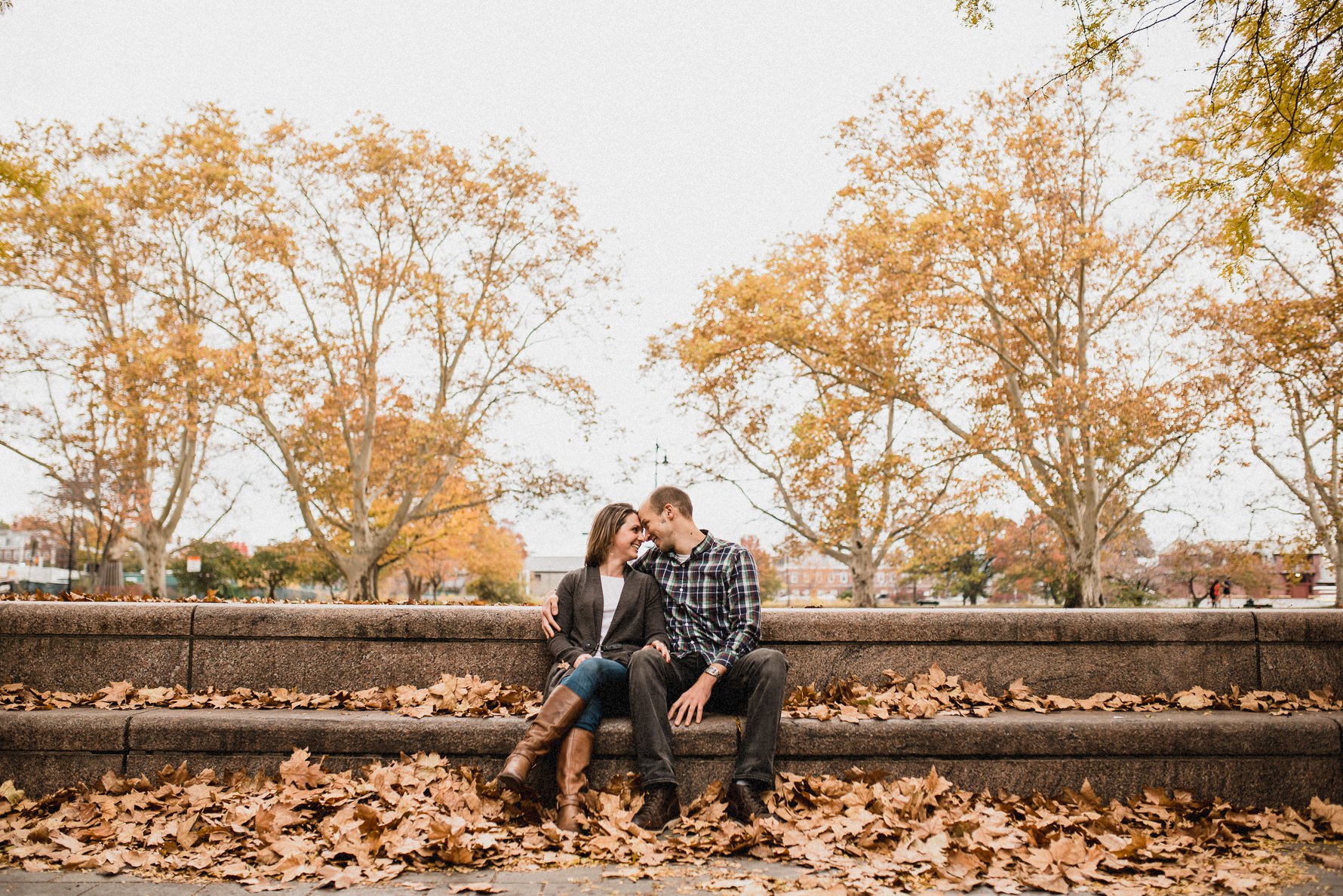 Engagement photos in Harvard Square,