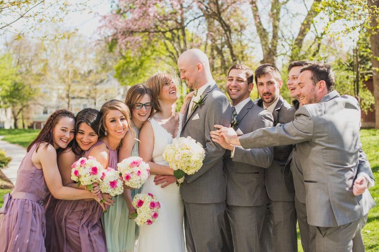 bridal party at alden castle,