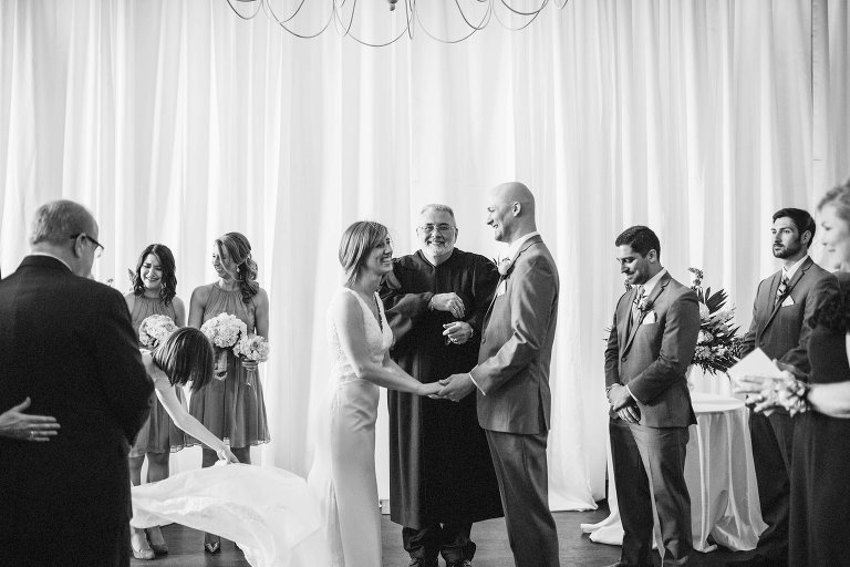 wedding ceremony at alden castle,