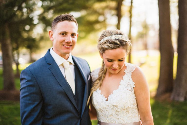 sunny bridal portrait,