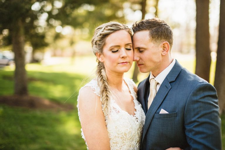 bride and groom at courtyard foxbrough,