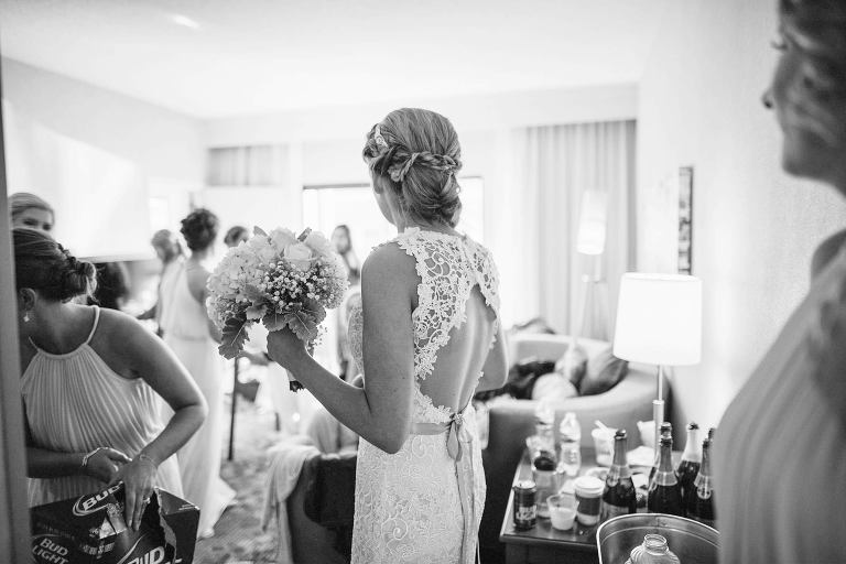 bride after first look,