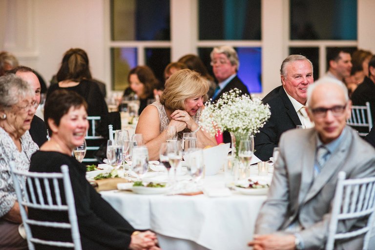 mother of the groom laughing,