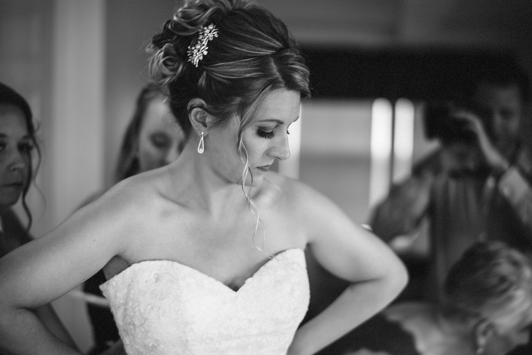 bride getting ready lighthouse inn cape cod,