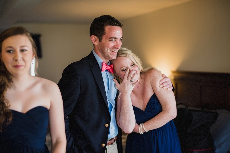 bridal party crying,