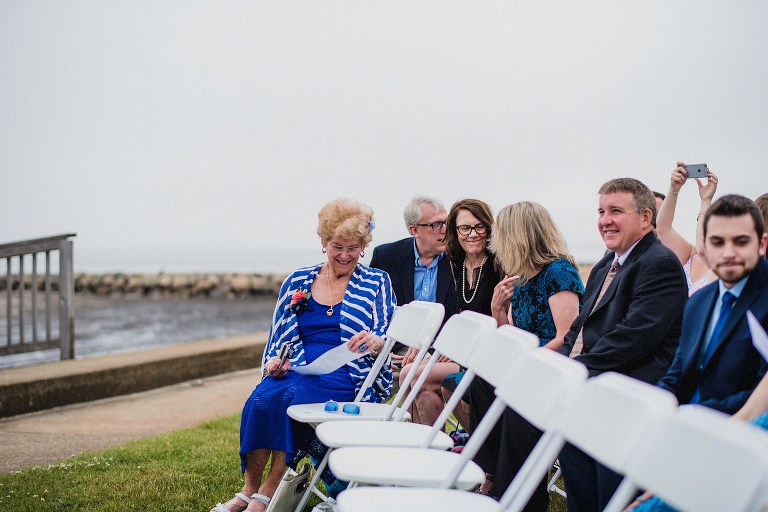 guests at lighthouse inn wedding,