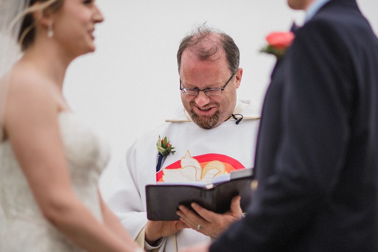 pastor at cape cod wedding,