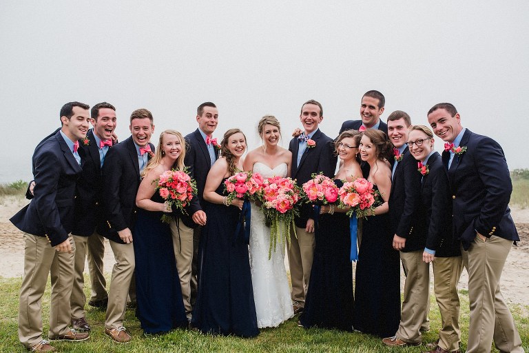 group photos at lighthouse inn wedding cape cod,