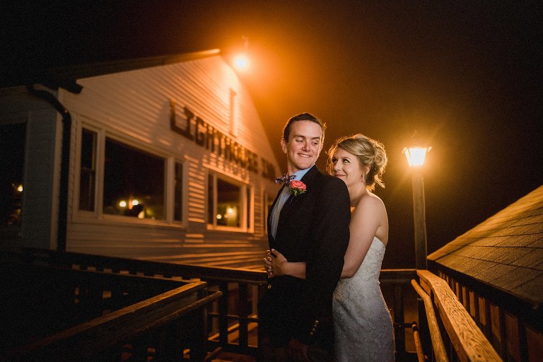 wedding night photo at lighthouse inn,