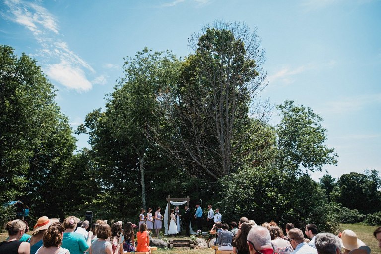 New Hampshire backyard wedding,