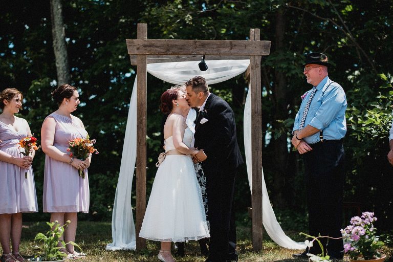 New Hampshire backyard wedding,