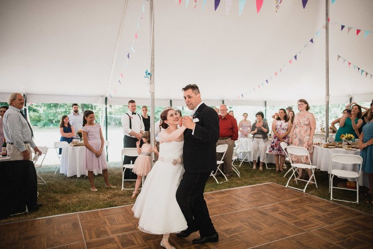 New Hampshire backyard wedding,